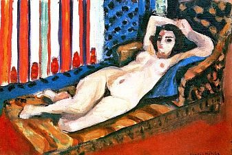 Nude on a Red Couch