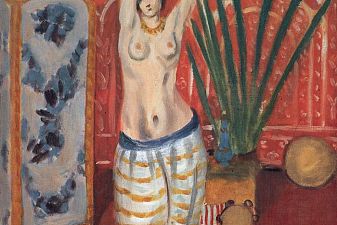 Odalisque with a Green Plant and Screen