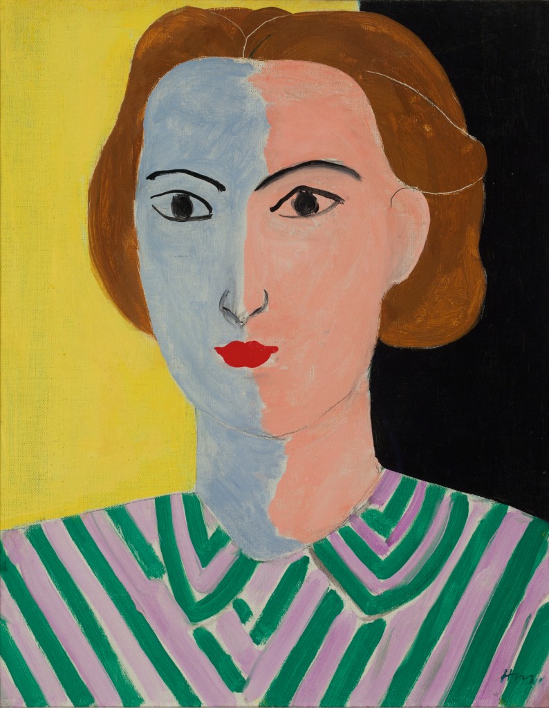 Portrait with Pink and Blue Face