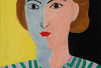 Portrait with Pink and Blue Face