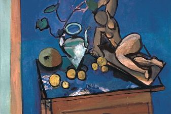 Sculpture and Vase of Ivy