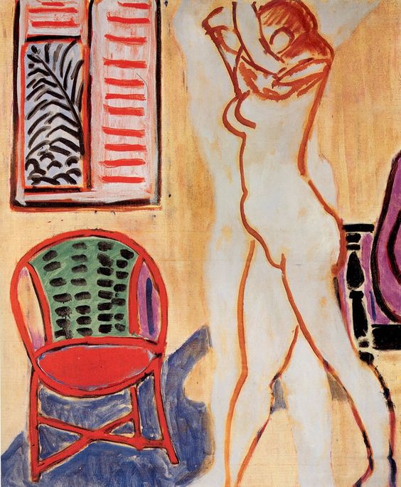 Standing Nude With Raised Arms 