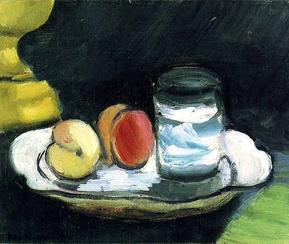 Still Life, Peaches and Glass