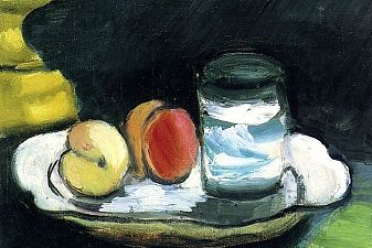 Still Life, Peaches and Glass