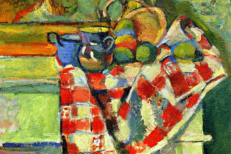 Still Life with a Checked Tablecloth