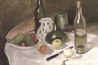 Still LIfe with Fruit and Bottles