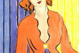 Woman In Blue and Yellow Background