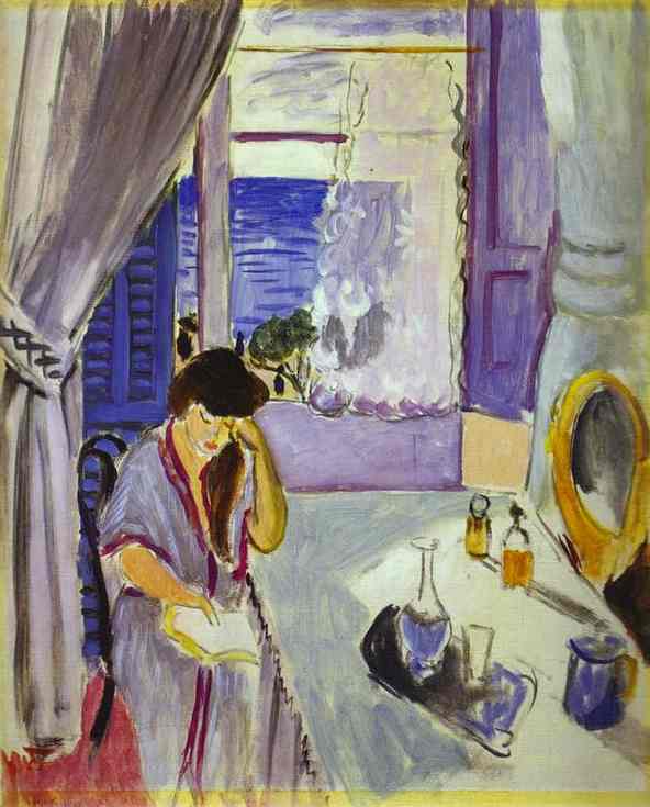 Woman Reading at a Dressing Table (Interieur, Nice) 