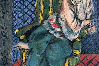 Woman sitting in a chair