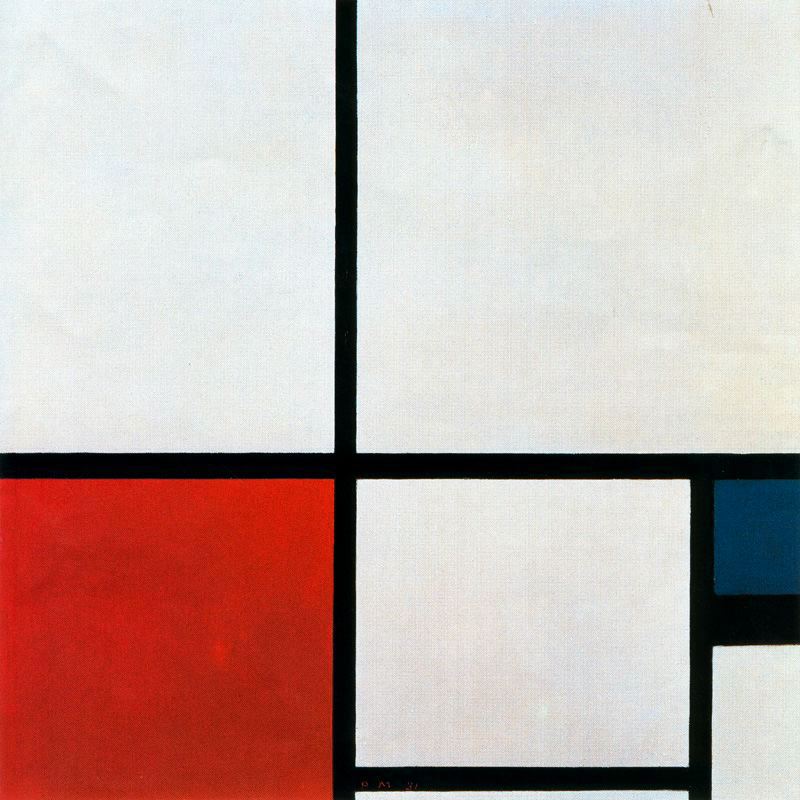 Composition N. 1 with Red and Blue 