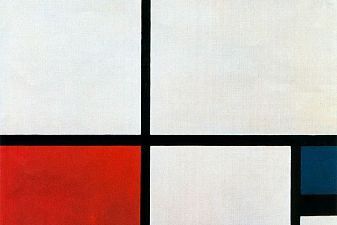 Composition N. 1 with Red and Blue