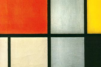 Tableau 3 with Orange -Red, Yellow, Black, Blue and Gray