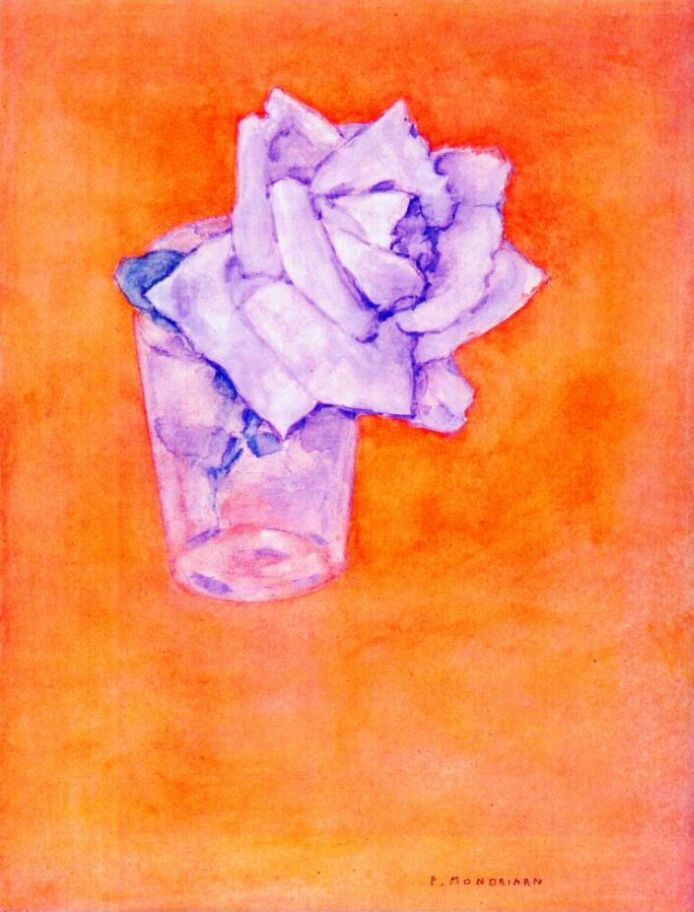 White Rose in a Glass 