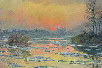 Sunset on the Seine in Winter