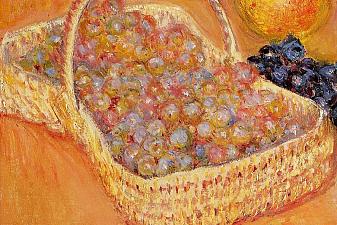 Basket of Graphes, Quinces and Pears