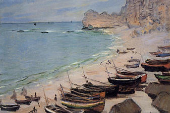 Boats on the Beach at Etretat