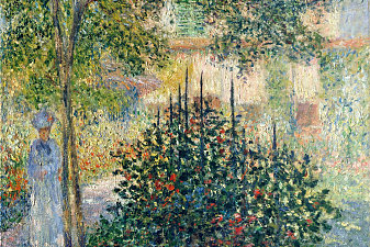 Camille Monet in the Garden at the House in Argenteuil