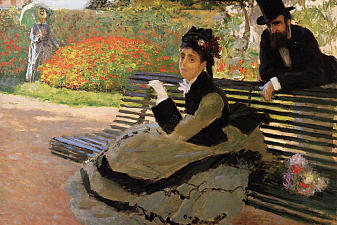 Camille Monet on a Garden Bench