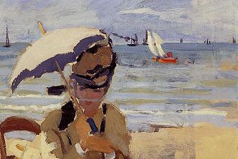 Camille Sitting on the Beach at Trouville