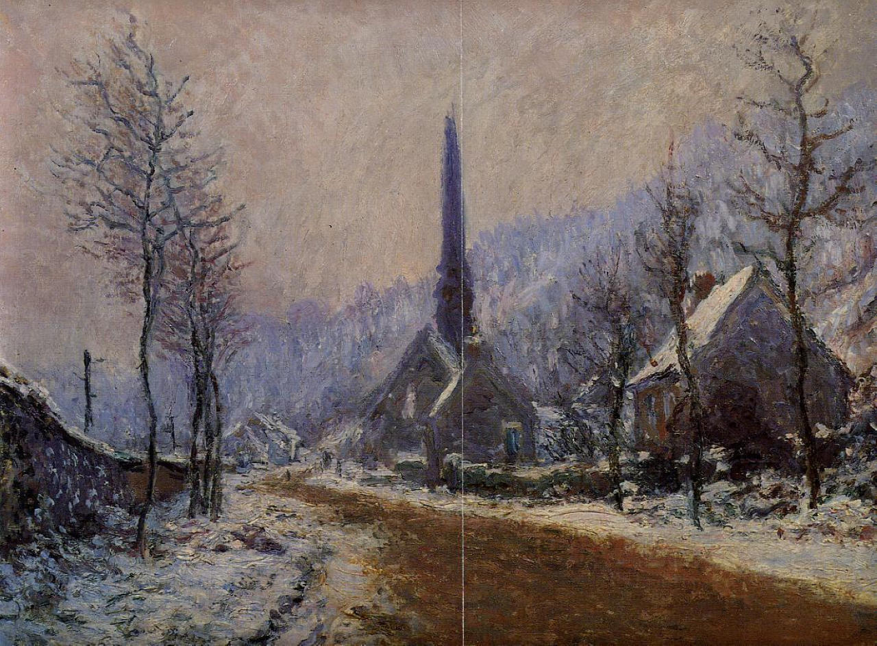 Church at Jeufosse, Snowy Weather 