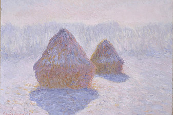 Haystacks (Effect of Snow and Sun)