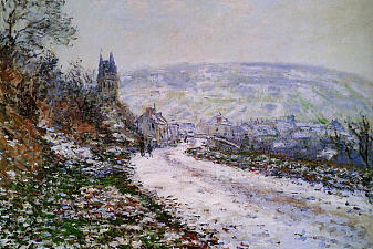 Entering the Village of Vetheuil in Winter