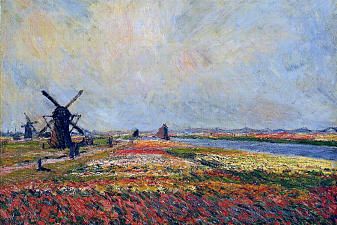 Fields of Flowers and Windmills near Leiden