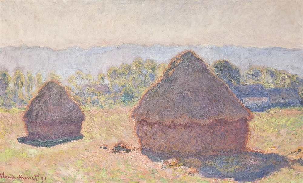 Grainstacks, Bright Sunlight 