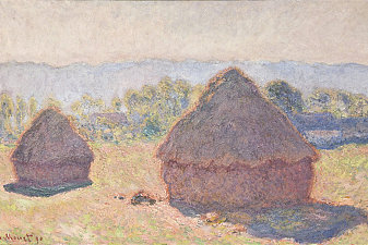 Grainstacks, Bright Sunlight