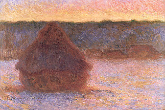 Haystacks at Sunset, Frosty Weather