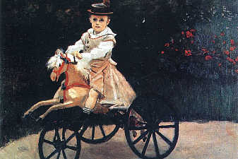 Jean Monet on a Mechanical Horse