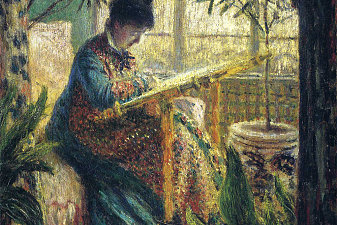 Madame Monet Embroidering