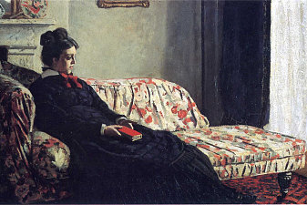 Meditation, Madame Monet Sitting on a Sofa