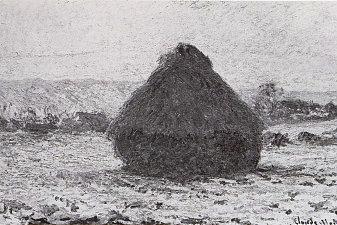 Grainstack in the Sunlight, Snow Effect