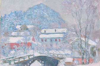 Norway, Sandviken Village in the Snow