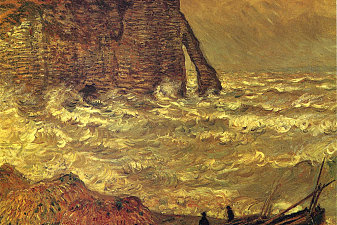 Mer agitée &amp;#224; Étretat