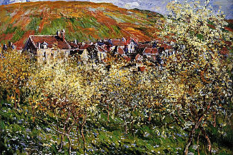 Plum Trees in Blossom at Vetheuil