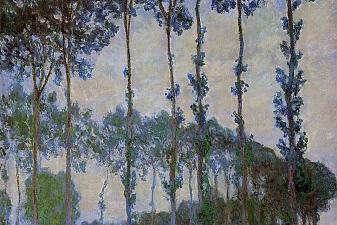 Poplars on the Banks of the River Epte, Overcast Weather