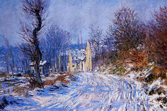Road to Giverny in Winter
