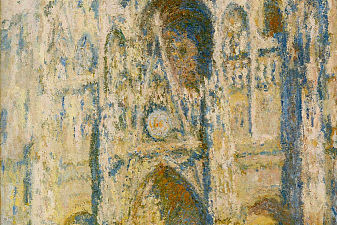 Rouen Cathedral, the Portal and the Tower d`Allban on the Sun