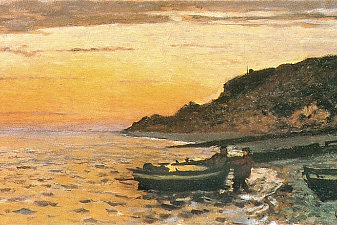 Seacoast at Saint-Adresse, Sunset