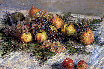 Still Life with Pears and Grapes