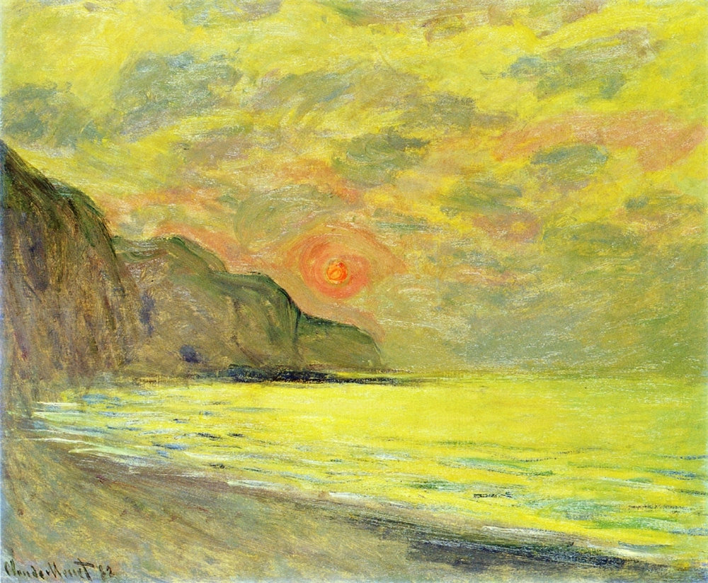 Sunset, Foggy Weather, Pourville 