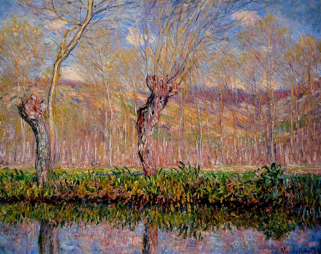 The Banks of the River Epte in Springtime 