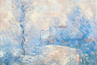 The Entrance to Giverny under the Snow
