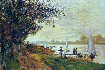 The Riverbank at Petit-Gennevilliers, Sunset