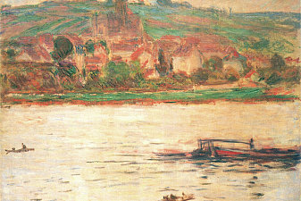 Vetheuil, Barge on the Seine