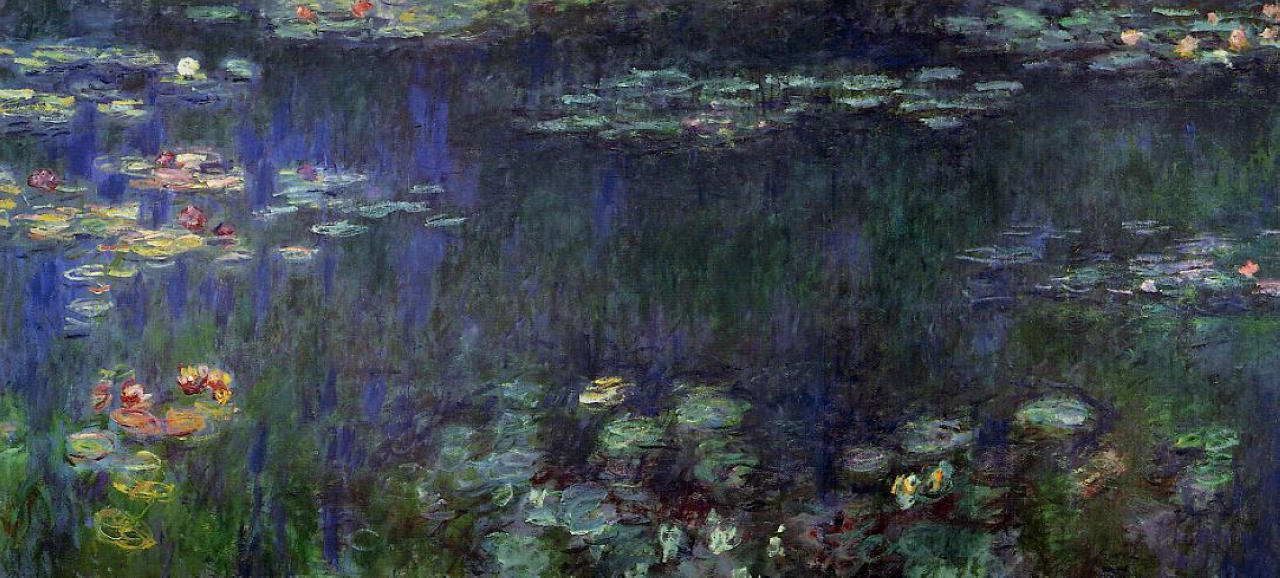 Water Lilies, Green Reflection (left half) 