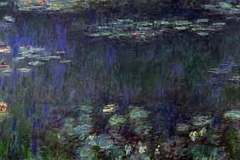 Water Lilies, Green Reflection (left half)