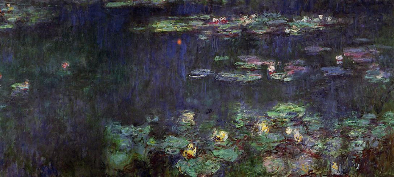 Water Lilies, Green Reflection (right half) 